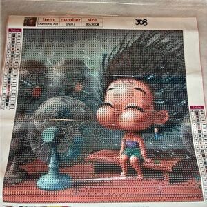 308- Diamond Art Kit with Cartoon Character cooling Off